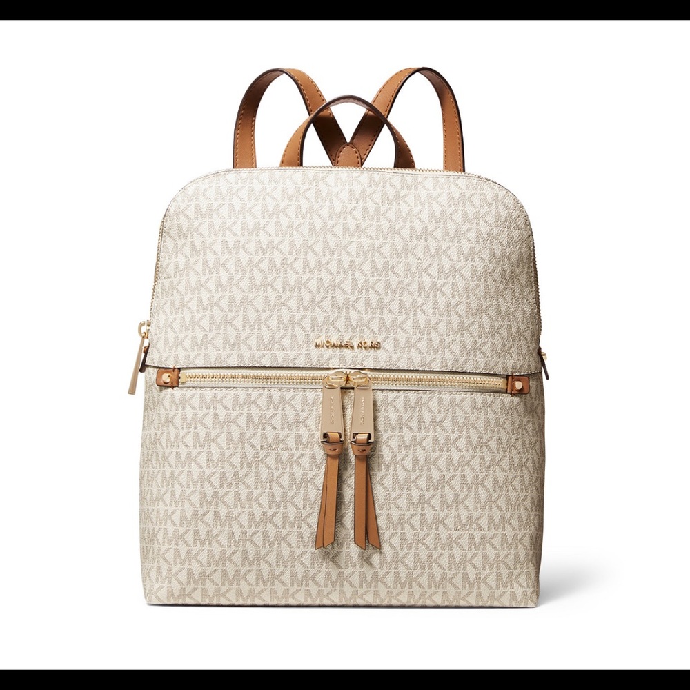 Michael kors signature rhea zip medium  slim backpack